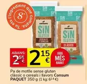 Consum - Pa De Motlle Sense Gluten Classic O Cereals I Llavors