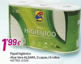 Alsara - Papel Higiénico Aloe Vera