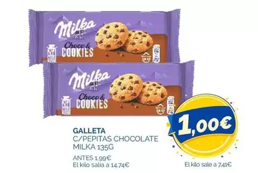 Milka - Galleta C/Pepitas Chocolate