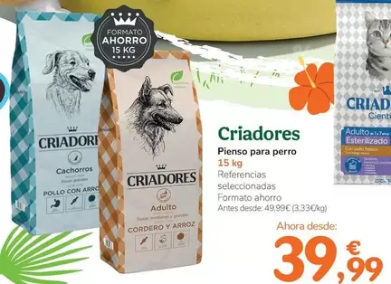 Criadores - Pienso Para Perro