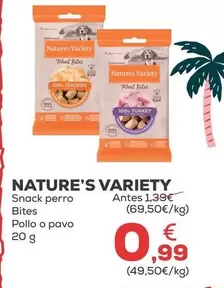 Nature's Variety - Snack Perro Bites Pollo O Pavo