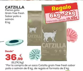 Catzilla - Pienso Gato Grain Free Fresh Sabor Pollo O Salmon