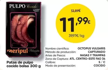 Patas De Pulpo Cocido Bolsa