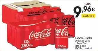 Coca-Cola - Original, Zero O Zero Zero Lata Pack