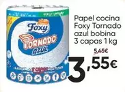 Foxy - Papel Cocina Tornado Azul Bobina