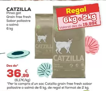 Catzilla - Pienso Gato Grain Free Fresh Sabor Pollo O Salmon