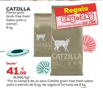 Catzilla - Pienso Gato Grain Free Fresh Sabor Pollo O Salmon