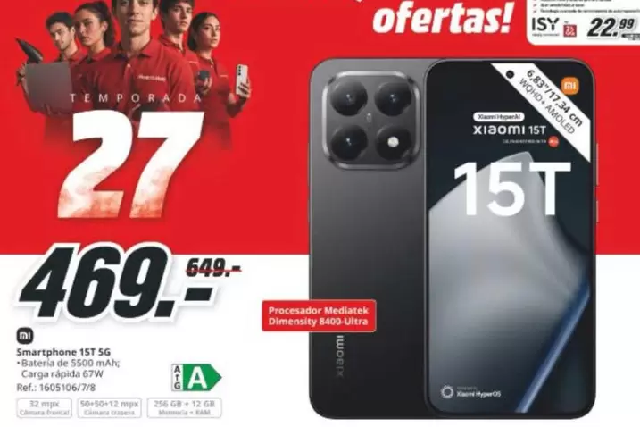 Ram - Smartphone 15t 55g