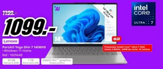 Lenovo - Perduit Yoga Slim 7 14mm/512fb