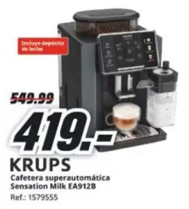 Krups - Cafetera Superautomatica Sensation Milk EA912B