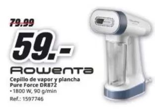 Rowenta - Cepillo De Vapor Y Plancha Pure Force Dr872