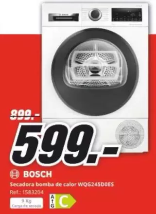 Bosch - Secadora Bomba De Calor WQG245D0ES