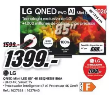LG - QNED MINI LED 85" 4K 85QNED81B6A