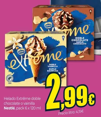 Nestlé - Helado Extreme Doble Chocolate O Vanilla