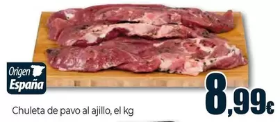 Chuleta De Pavo Al Ajillo