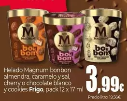 Frigo - Helado Magnum Bonbon Almendra, Caramelo Y Sal, Cherry O Chocolate Blanco Y Cookies