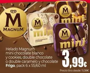 Magnum - Helado Mini Chocolate Blanco Y Cookies, Double Chocolate O Double Caramelo Y Chocolate