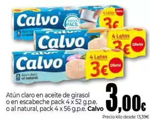 Calvo - Atun Claro En Aceite De Girasol O En Escabeche, O Al Natural