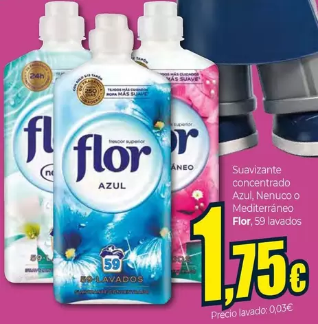Flor - Suavizante Concentrado Azul, Nenuco O Mediterraneo
