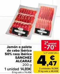 Sánchez Alcaraz - Jamón O Paleta De Cebo Ibérico 50% Raza Ibérica