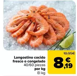 Langostino Cocido Fresco O Congelado