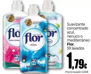 Flor - Suavizante Concentrado Azul, Nenuco O Mediterráneo