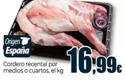 Cordero Recental Por Medios O Cuartos