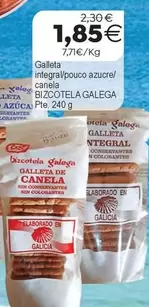 Bizcotela Galega - Galleta Integral/Pouco Azucre/Canela