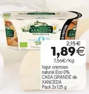 Casa Grande De Xanceda - Iogur Cremoso Natural Eco 0%