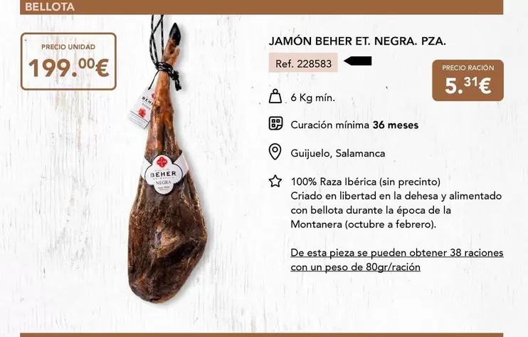 Beher - Jamón Et. Negra