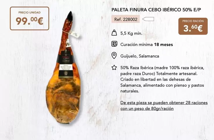 Finura De Ibérico - Jamón Cebo Ibérico 50%