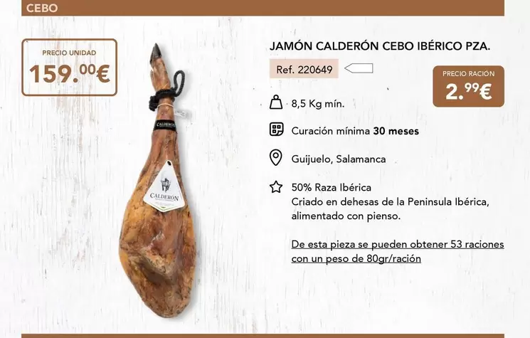 Calderón - Jamón Cebo Ibérico
