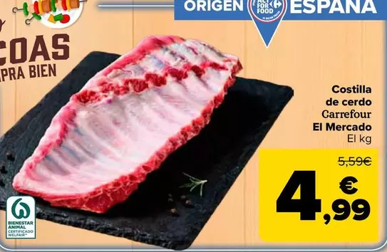 Carrefour El Mercado - Costilla De Cerdo