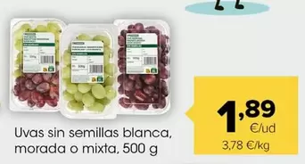 Uvas Sin Semillas Blanca