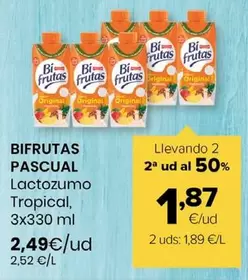 Pascual - Bifrutas Lactozumo Tropical