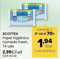 Scottex - Papel Higienico Humedo Fresh