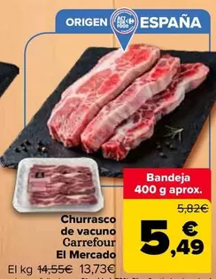 Carrefour El Mercado - Churrasco De Vacuno
