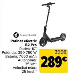 Segway Ninebot - Patinete Eléctrico E2 Pro
