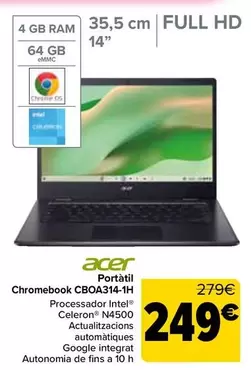 Acer - Portátil Chromebook CBOA314-1H