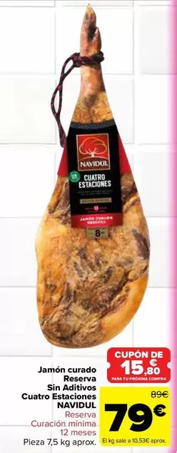 Navidul - Jamón Curado Reserva  Sin Aditivos Cuatro Estaciones