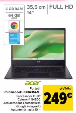 Acer - Portátil Chromebook CBOA314-1H