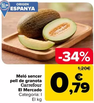 Carrefour El Mercado - Melón Entero Piel De Sapo
