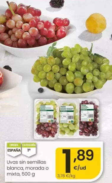 Uvas Sin Semillas Blanca, Morada O Mixta