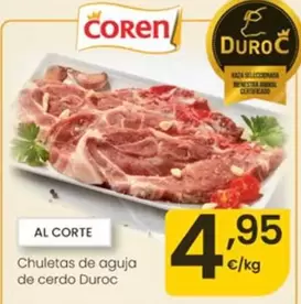 Chuletas De Aguja De Cerdo Duroc