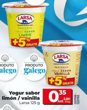 Larsa - Yogur Sabor Limón/Vainilla