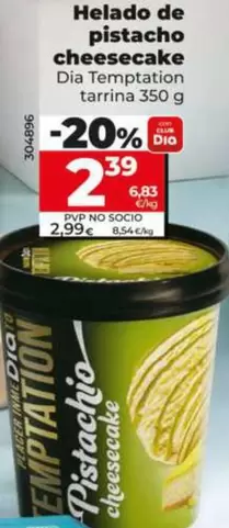 Dia Temptation - Helado De Pistacho Cheesecake