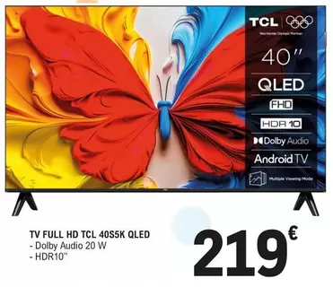 TCL - Tv Full Hd 40S5k Qled