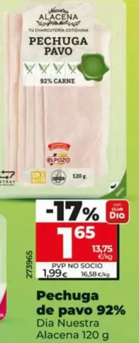 Dia Nuestra Alacena - Pechuga De Pavo 92%