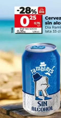 Dia Ramblers - Cerveza Sin Alcohol 