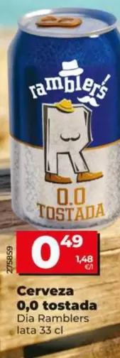 Dia Ramblers - Cerveza 0,0 Tostada 